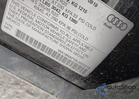 2020 Audi Q5 Premium Plus 45 Tfsi Quattro S Tronic z USA, uszkodzony, nr VIN WA1BNAFY8L2022019